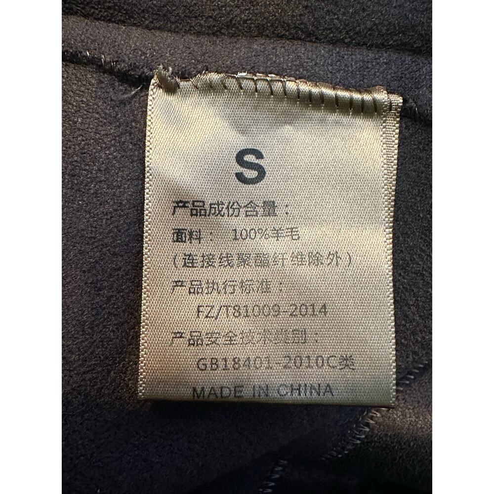 Women’s 100% Wool Toggle Coat Hooded Brown Textured Teddy Duffle Jacket Size S - Picture 3 of 13